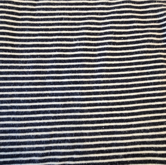 Lauren Ralph Lauren Petite Navy Striped 3/4 Sleeve Cotton Top P/L - Picture 2 of 10